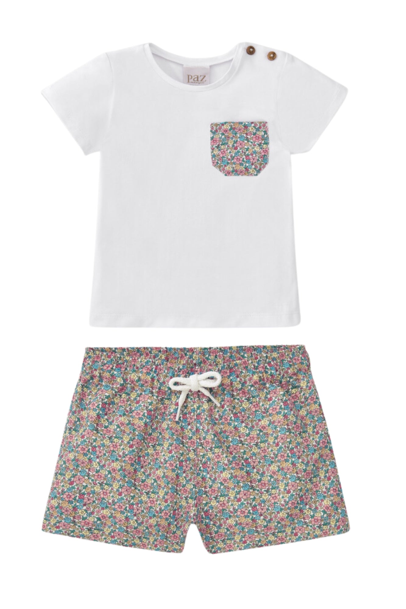 CAMISETA + BAÑADOR NIÑO FLORES