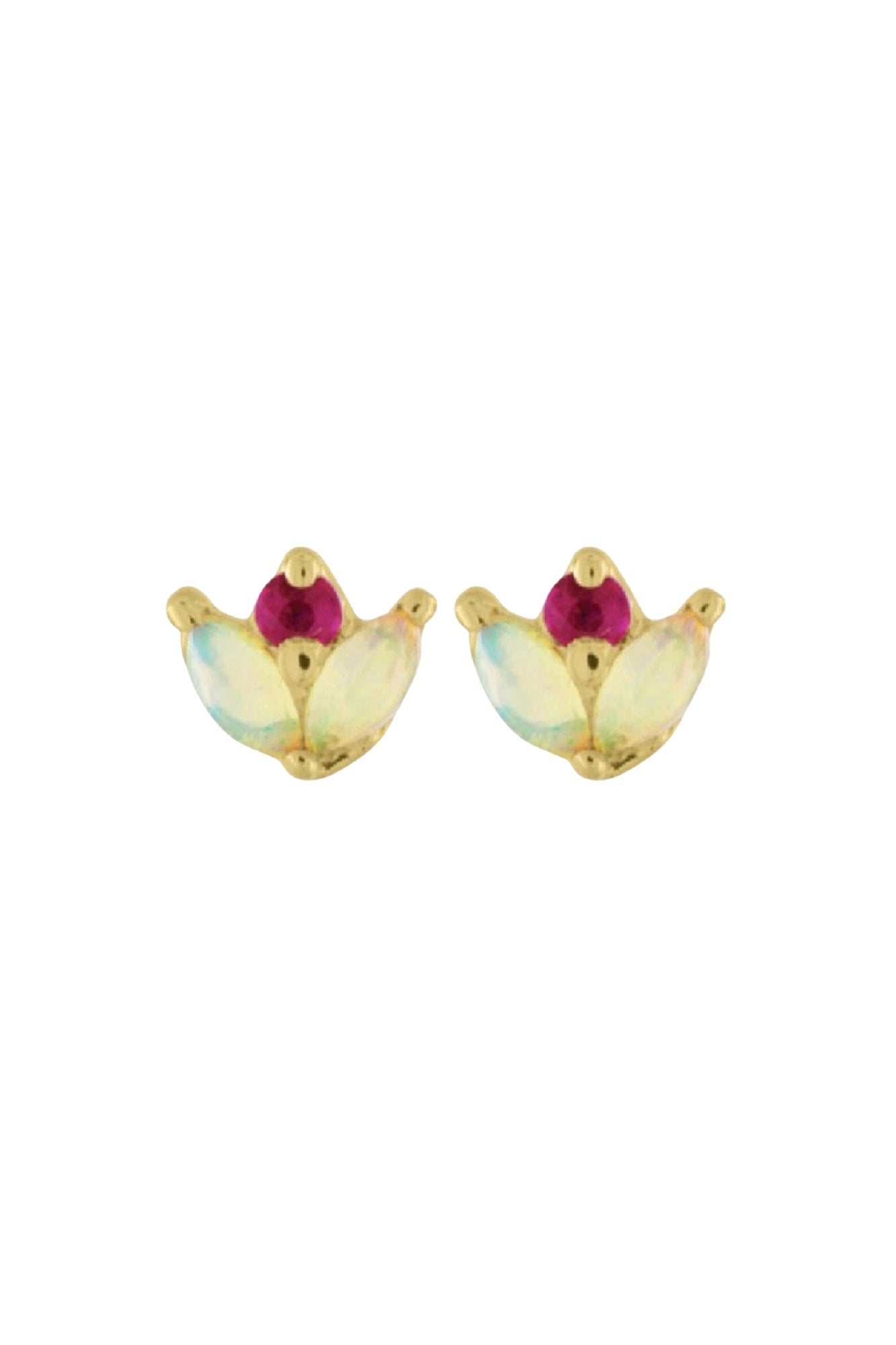 BLOOM STUD RUBI AND OPAL