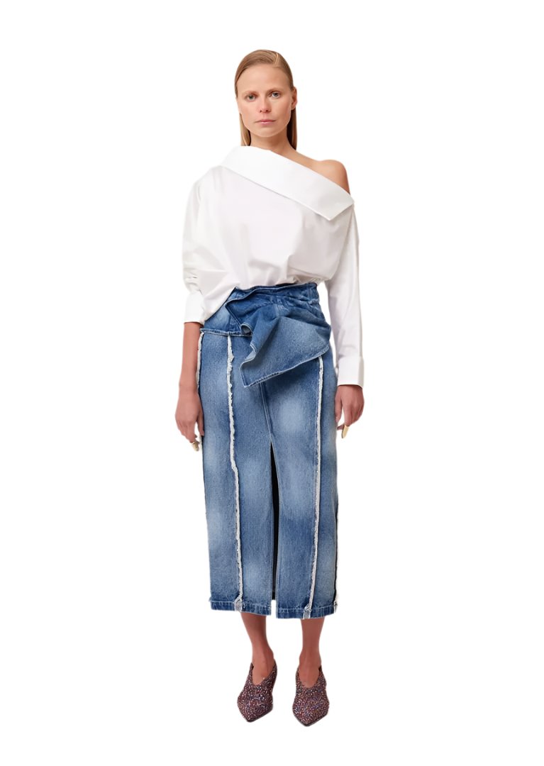 RHOMBOUSE BLOUSE WHITE