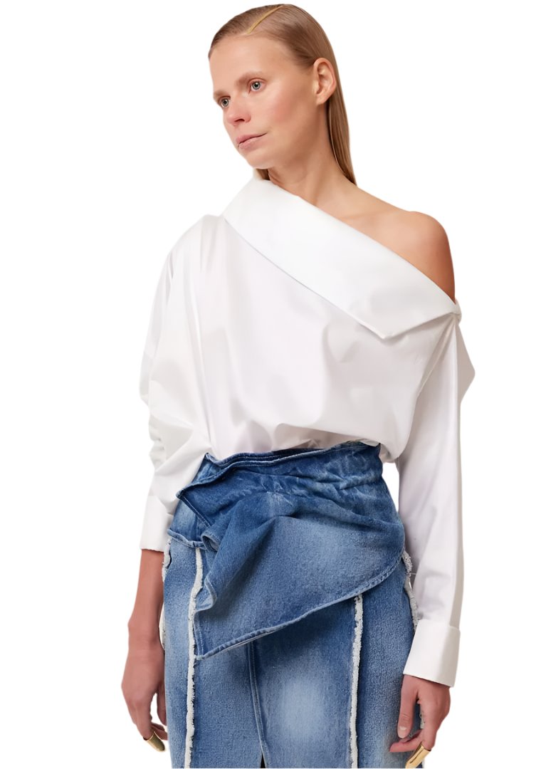 RHOMBOUSE BLOUSE WHITE