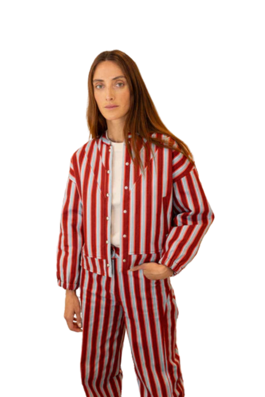 BOMBER BURGUNDY BLUE JACKET