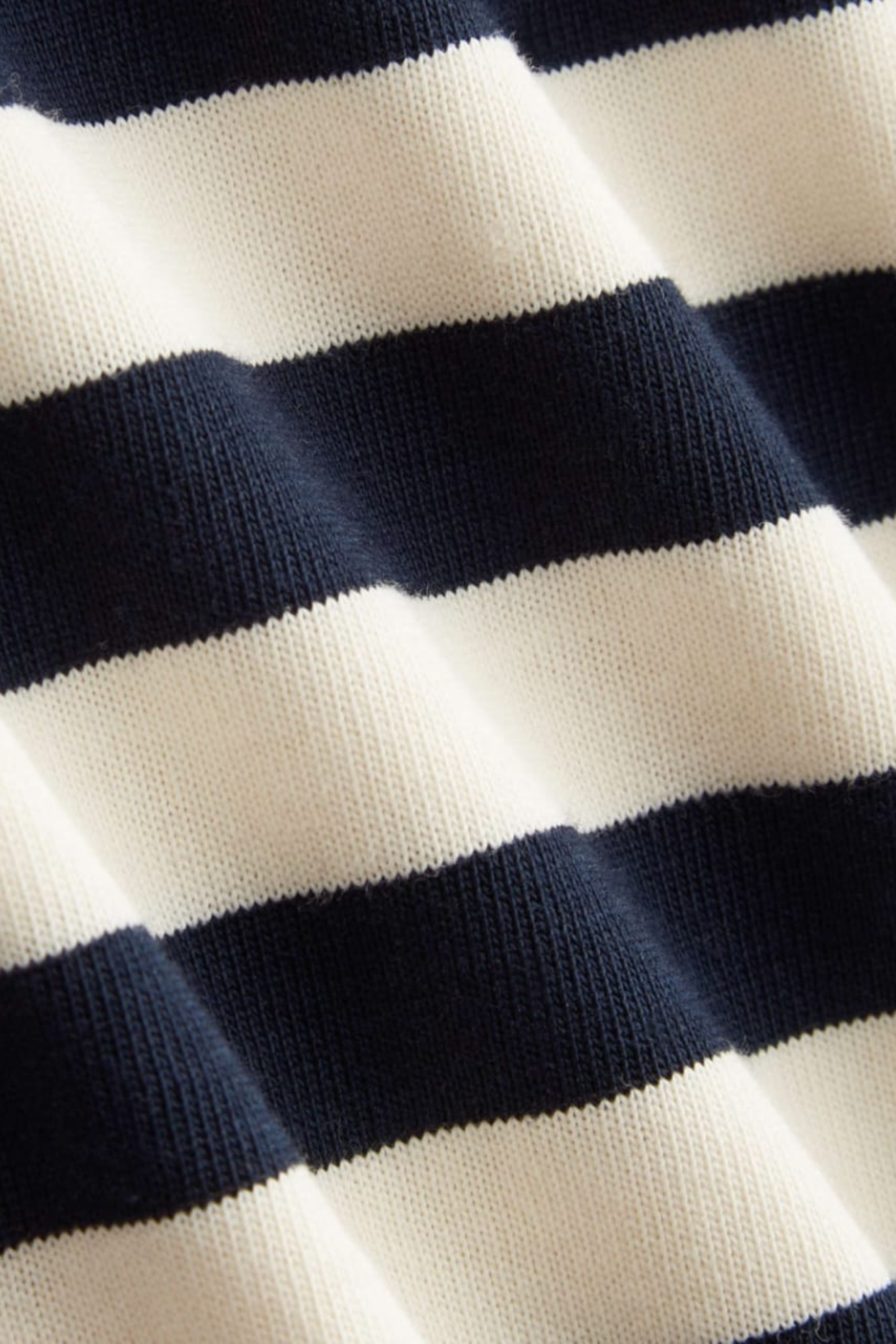 COTTON STRIPE NAVY TEE