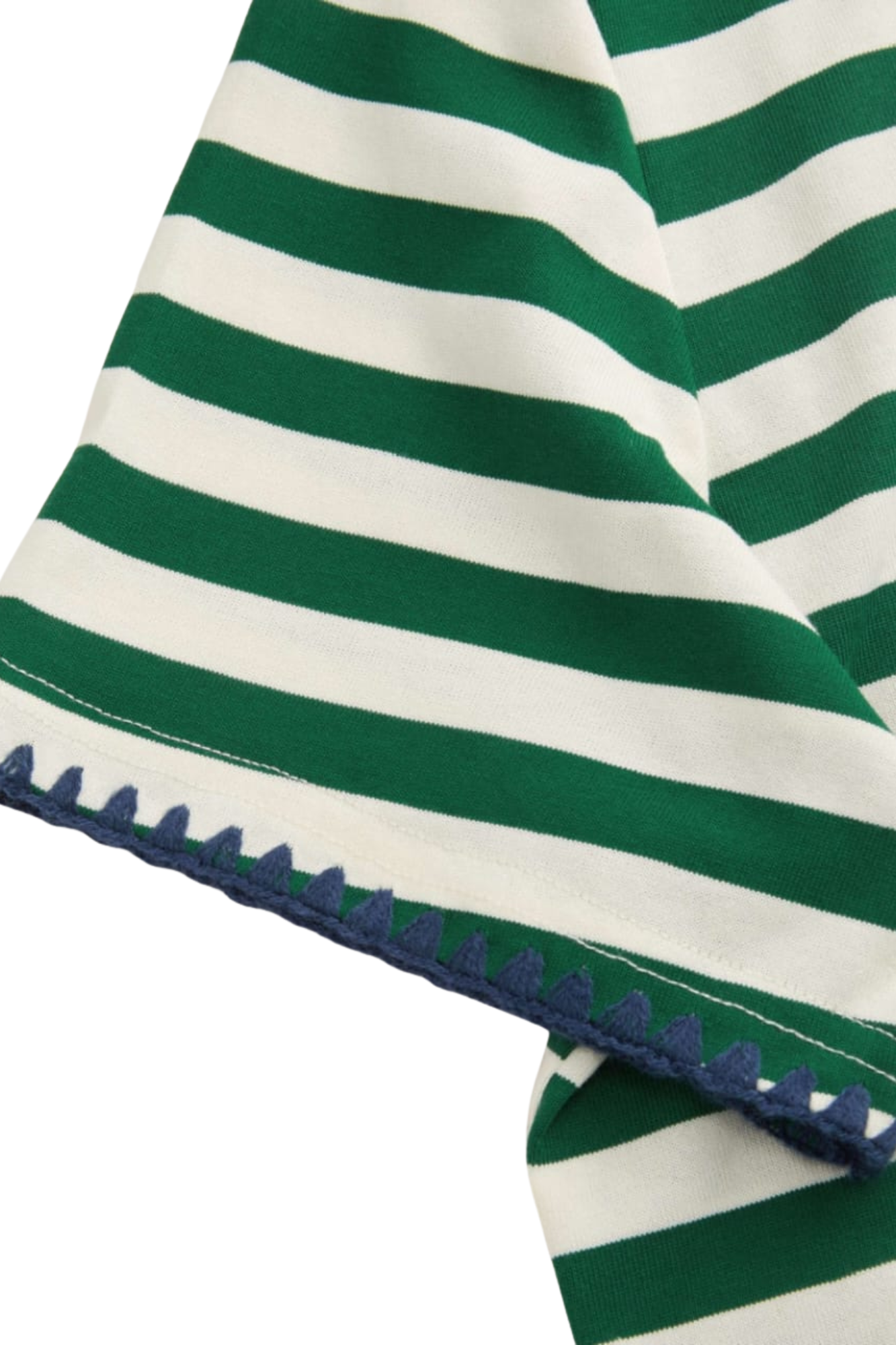 COTTON STRIPE GREEN TEE