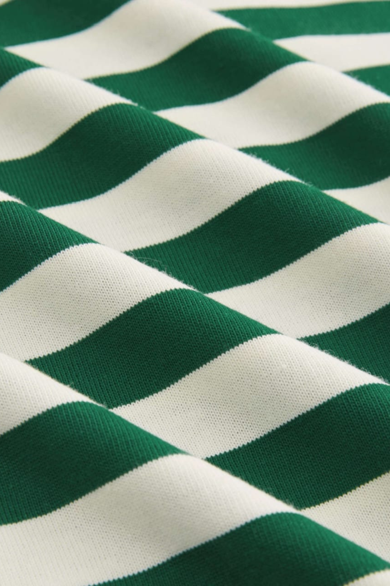 COTTON STRIPE GREEN TEE