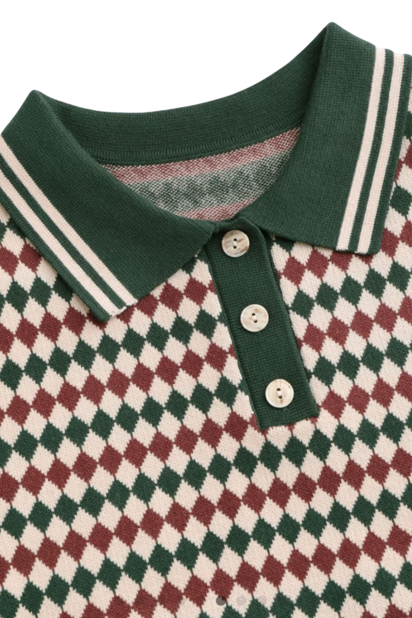 KNIT POLO DARK GREEN