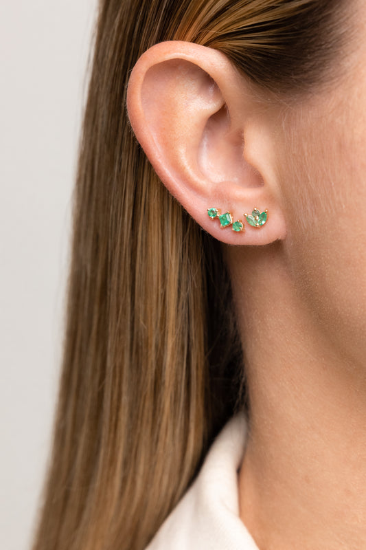 ROUND STONE SQUARE STUD