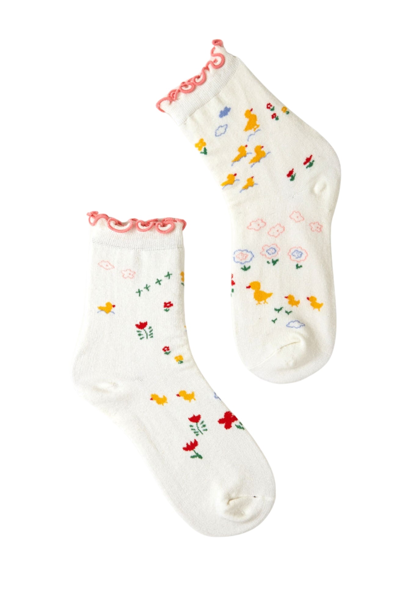 FLORAL TRIM SOCKS