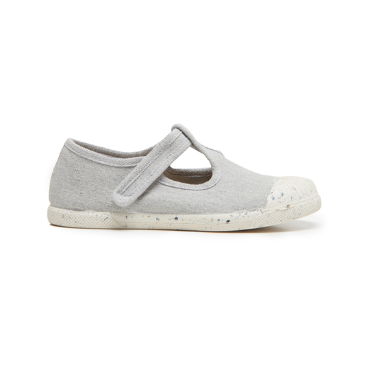 ECO-FRIENDLY T-BAND SNEAKERS IN GREY