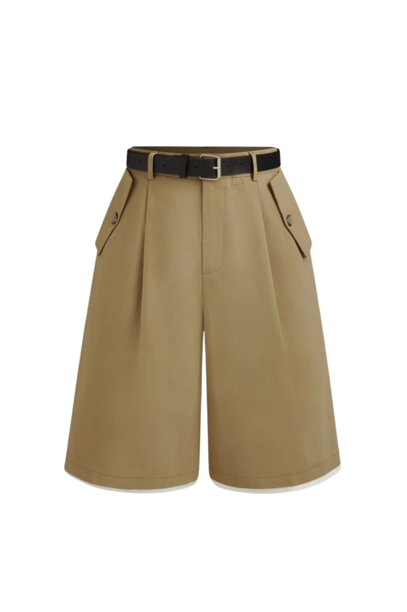 CONTRASTING SHORTS WITH BELT