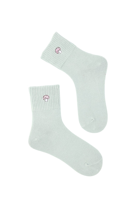 MUSHROOM ANKLE SOCKS - MINT