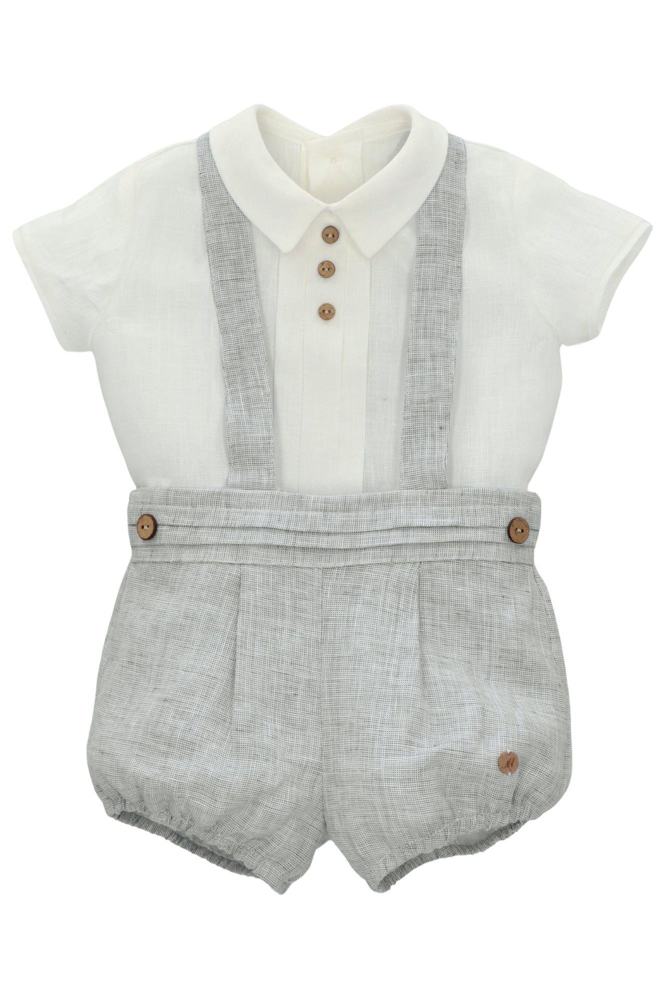 CONJUNTO TELA NIÑO NUAGE - GRIS