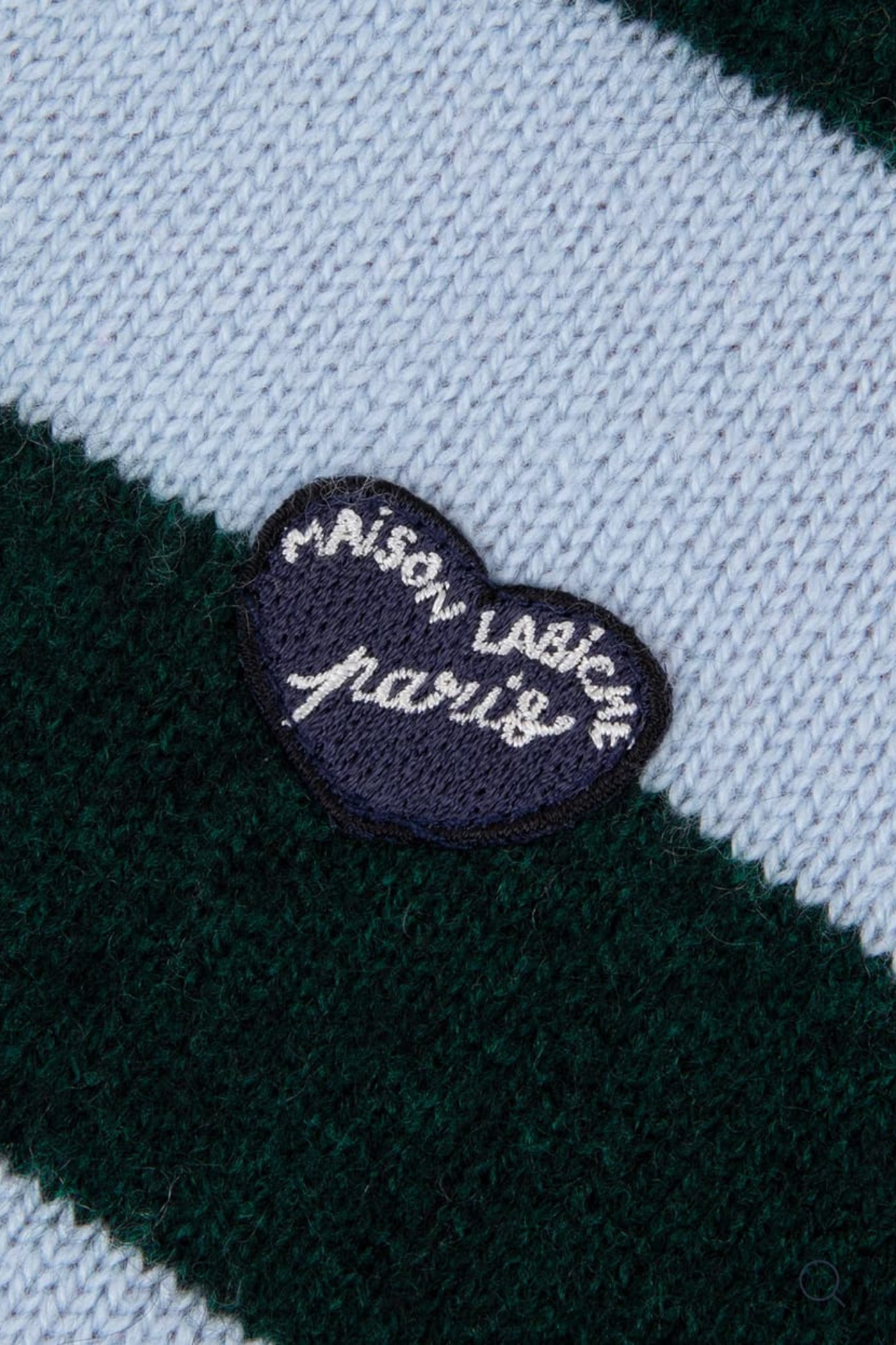 GLIZIERS MINI PATCH COEUR IVORY STRIPES