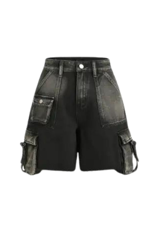 DENIM CARGO SHORTS