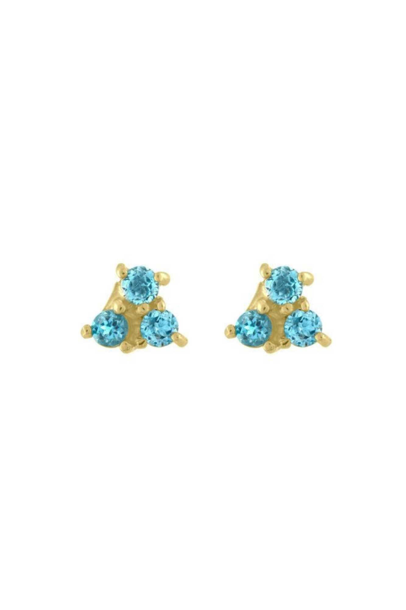 STONE TRI STUD TOPAZ