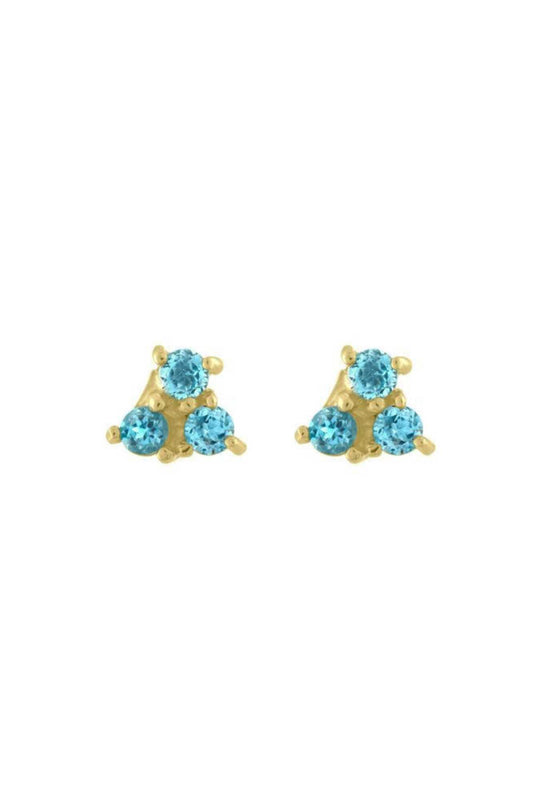 STONE TRI STUD TOPAZ