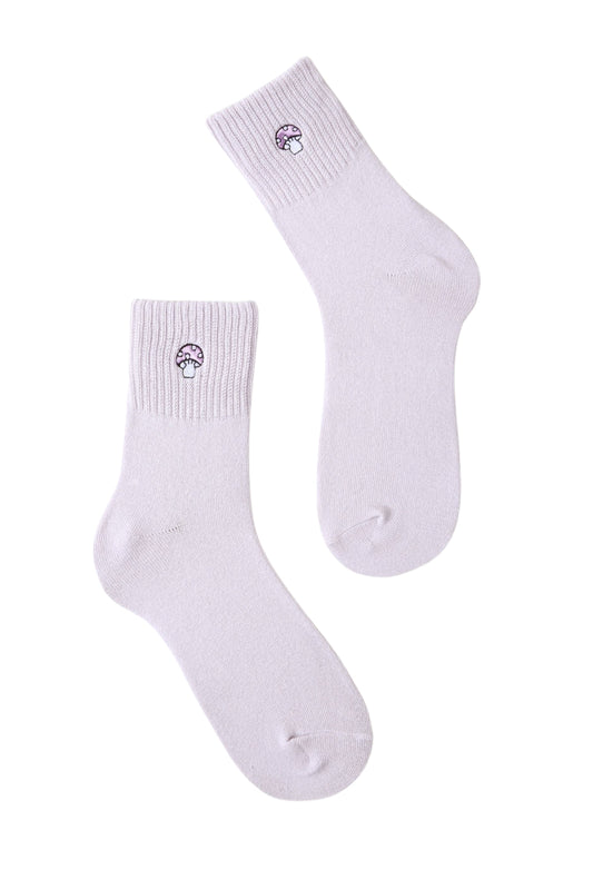 MUSHROOM ANKLE SOCKS - LILAC