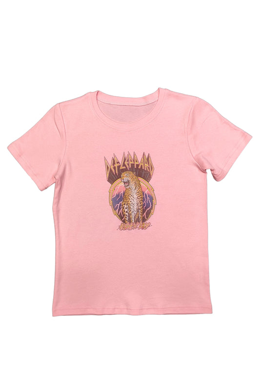 RETRO PINK LIGHTNING BAND KIDS SHIRT