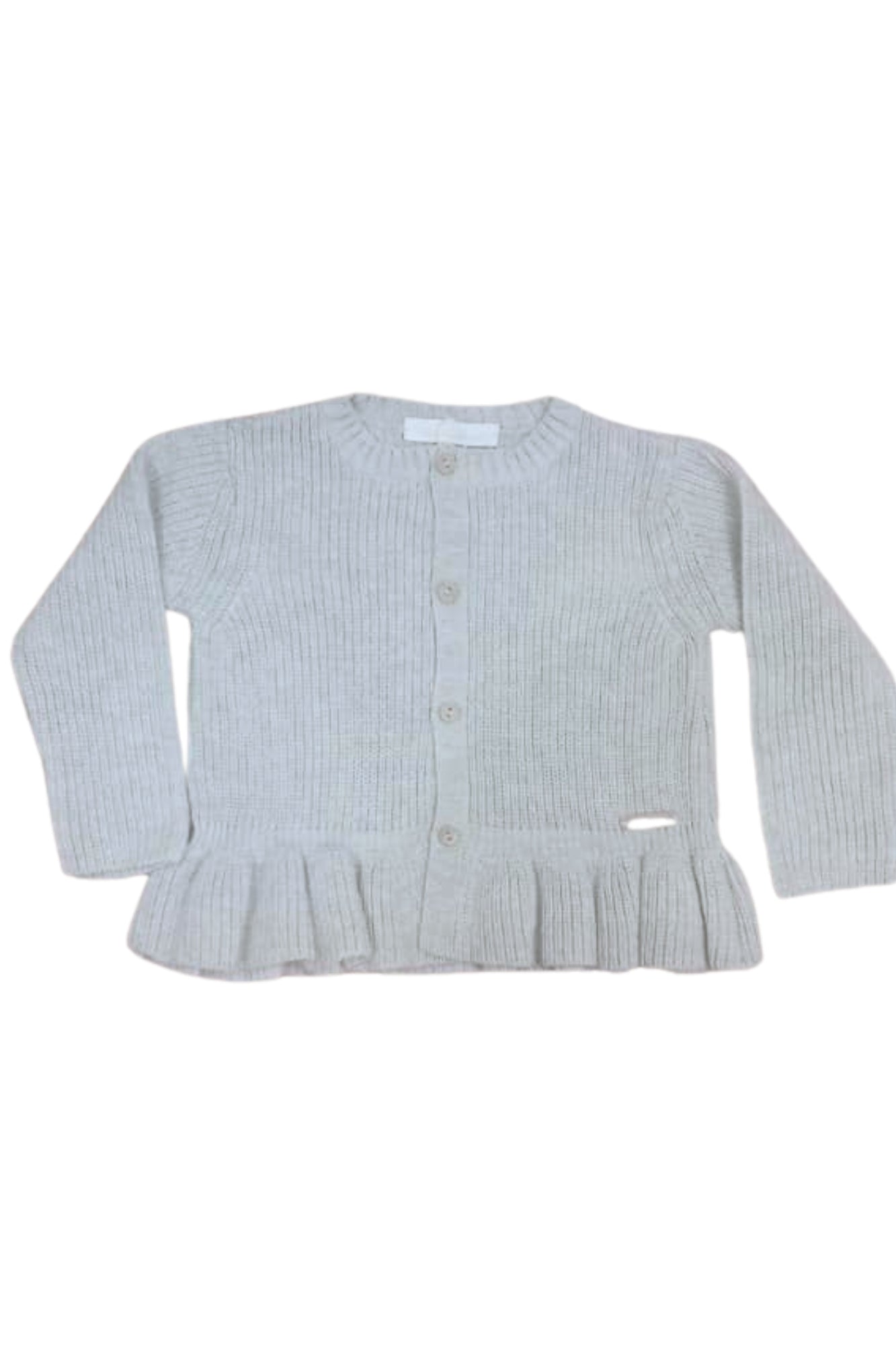 CARDIGAN PUNTO VOLANTE NIÑA NIAGARA GREY