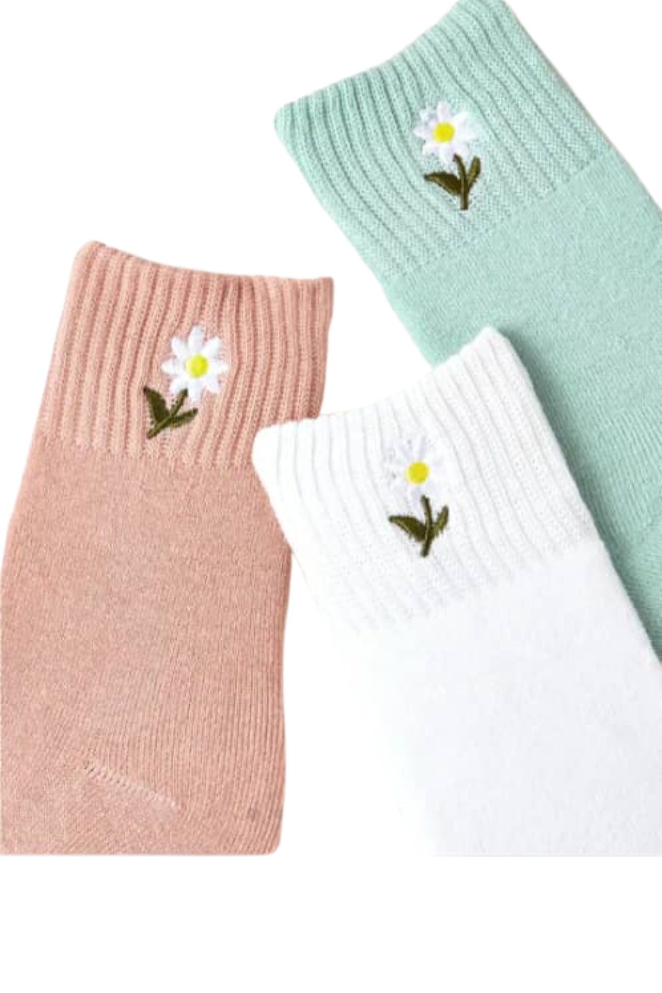 FLORAL ANKLE SOCKS ROSEWOOD