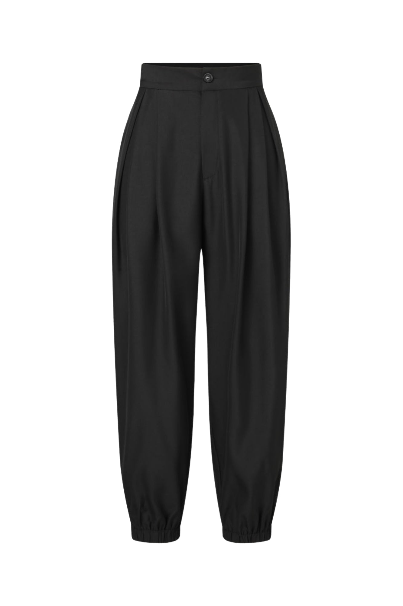 HIGH WAIST JOGGER PANTS - BLACK