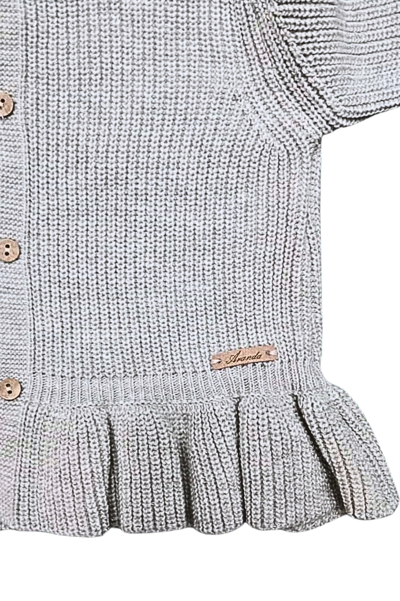 CARDIGAN PUNTO VOLANTE NIÑA NIAGARA GREY