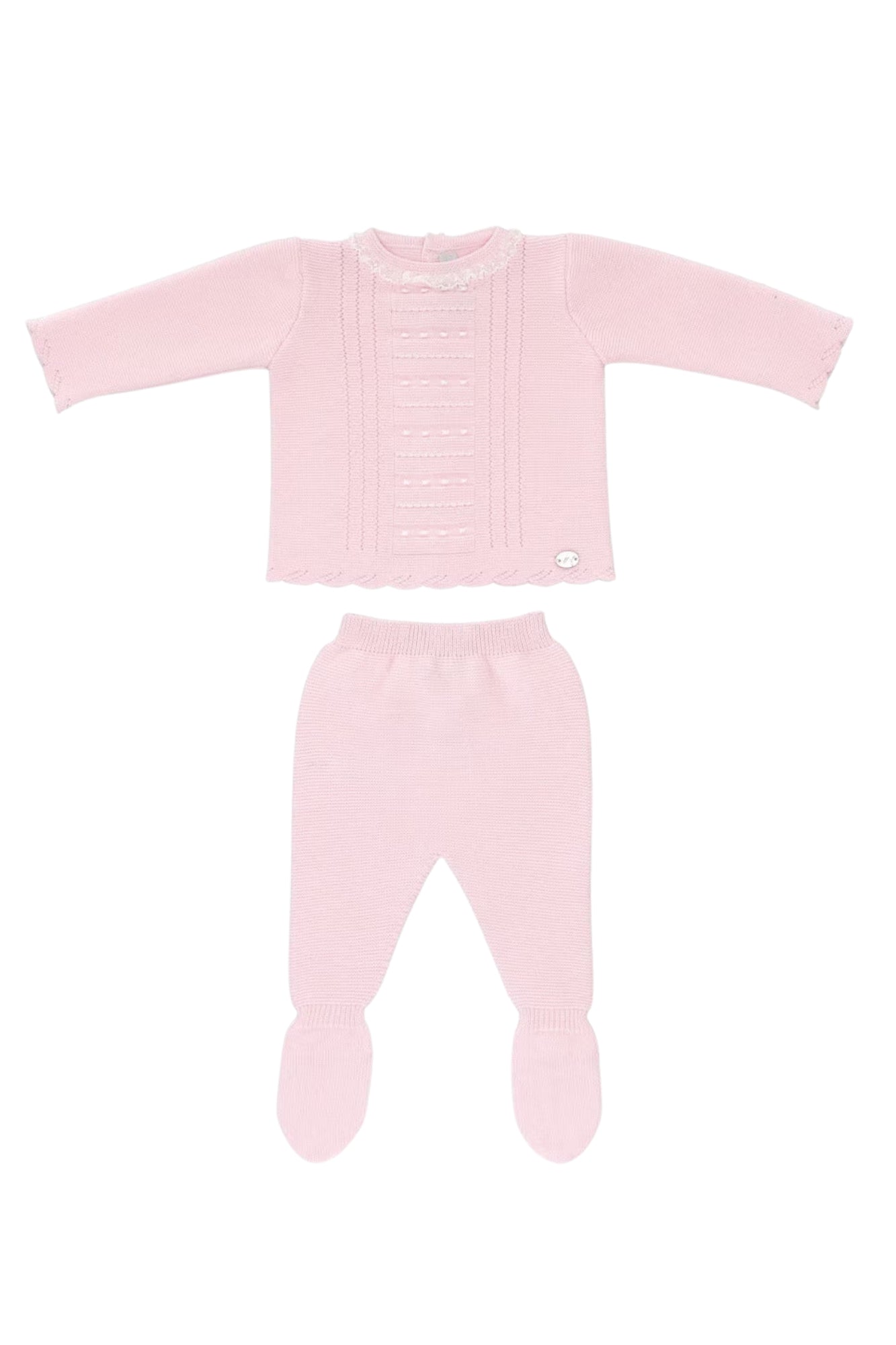 CONJUNTO PIQUE ROSA BEBE