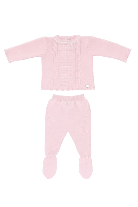 CONJUNTO PIQUE ROSA BEBE