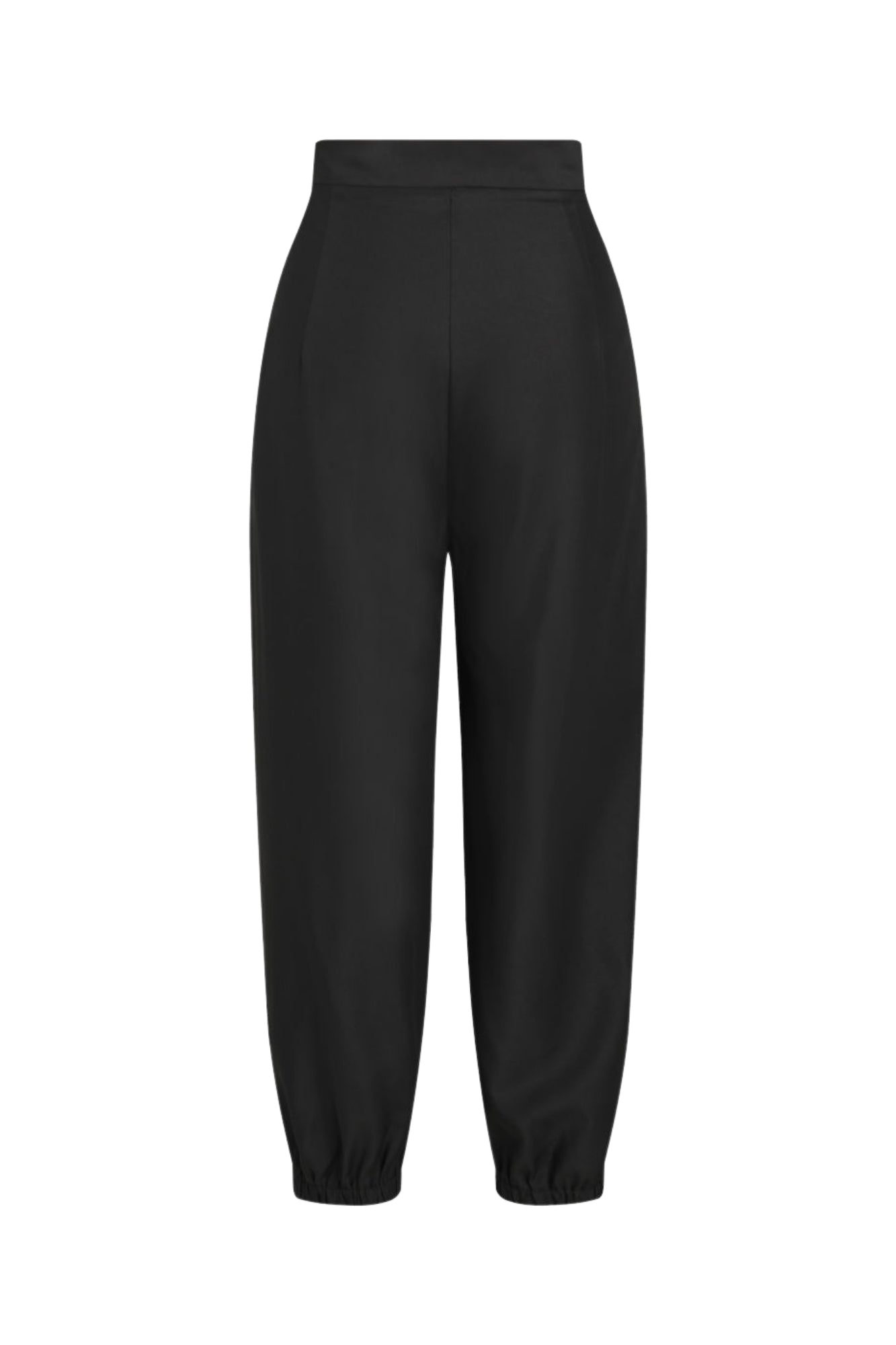 HIGH WAIST JOGGER PANTS - BLACK