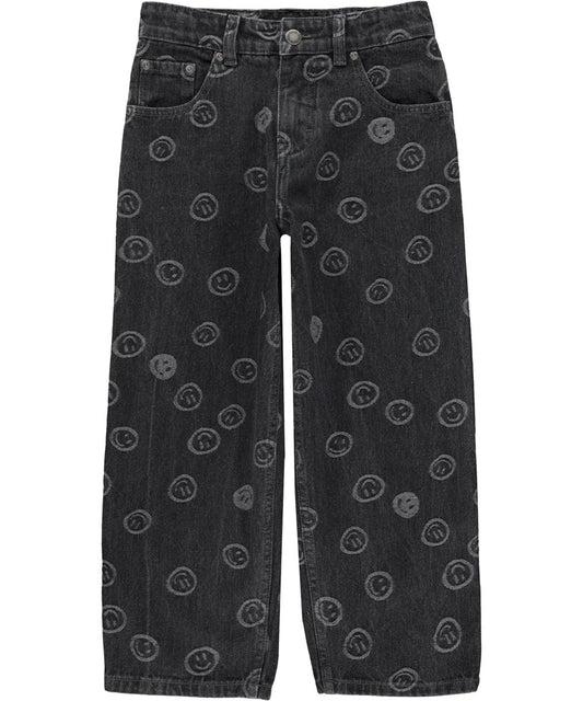 AIDEN WOVEN PANTS - HAPPINESS BLACK