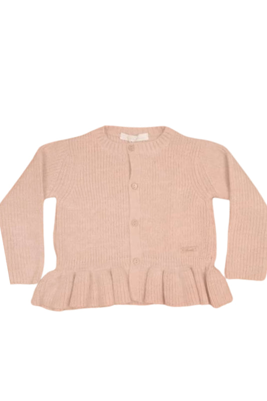 CARDIGAN PUNTO VOLANTE NIÑA NIAGARA ROSA