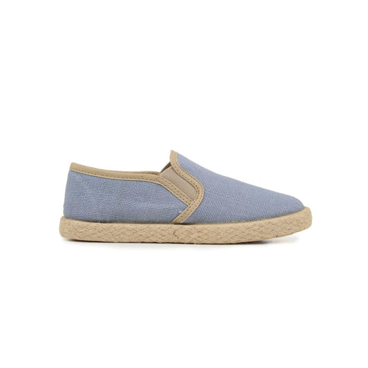 LINEN YUTE SLIP-ON SNEAKERS IN DENIM