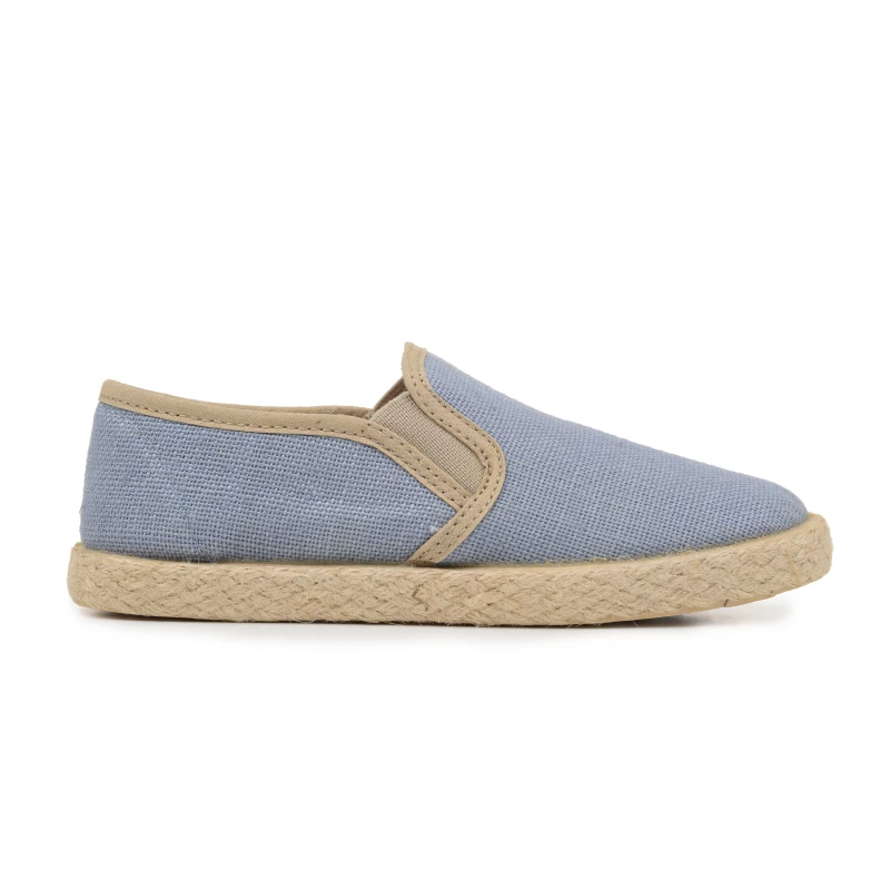 LINEN YUTE SLIP-ON SNEAKERS IN DENIM