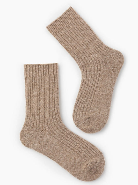 WOOL SOLID CREW SOCKS