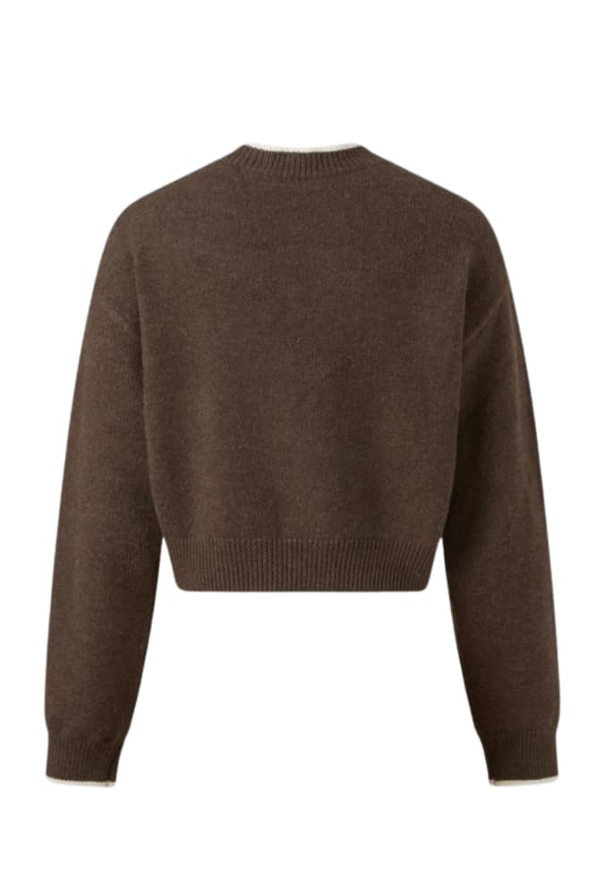 KNIT SWEATER MUSHROOM  BROWN