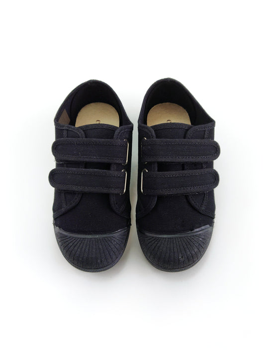 DOUBLE HOOK & LOOP SNEAKERS IN BLACK