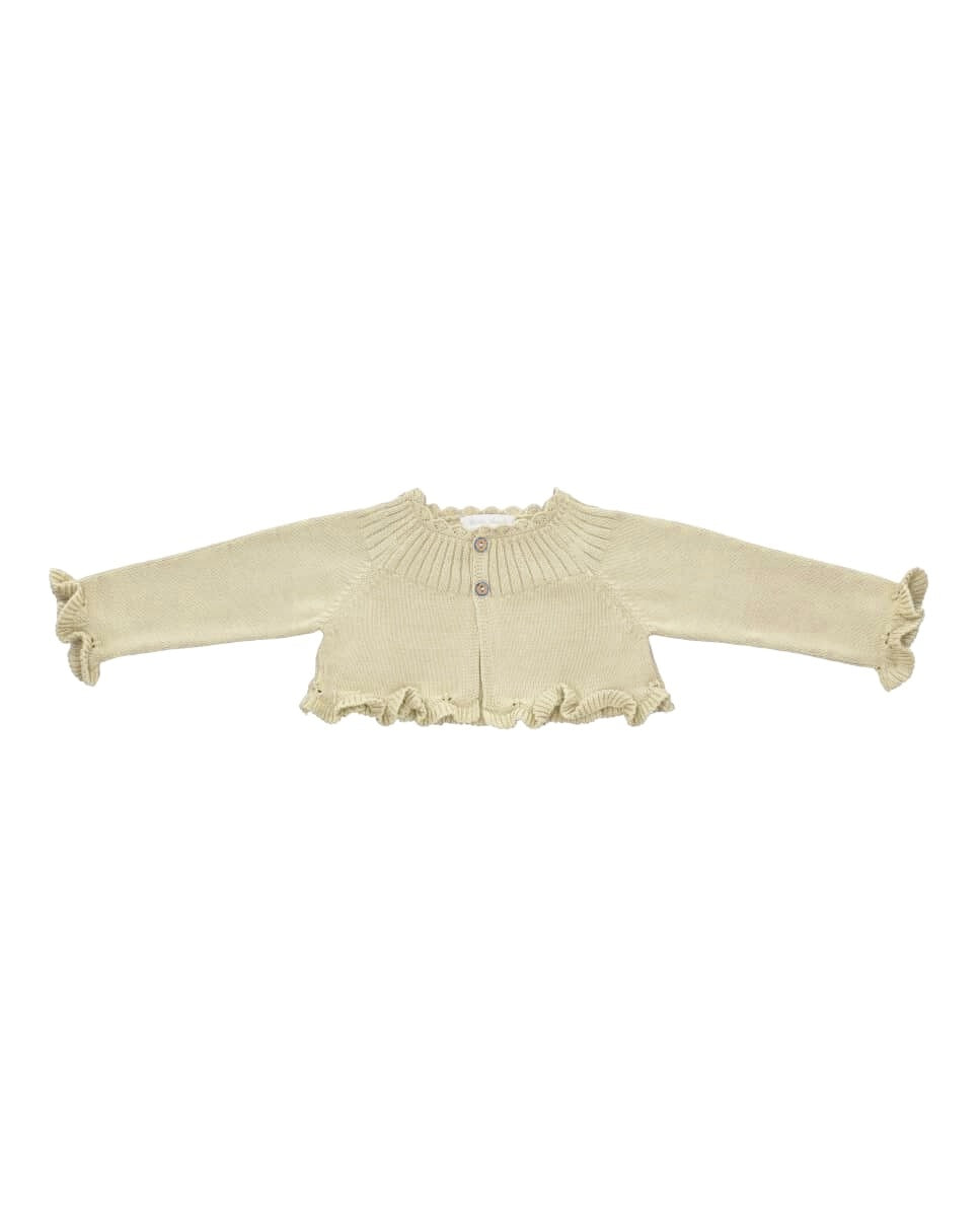 CARDIGAN TEJIDO CORTO BEIGE