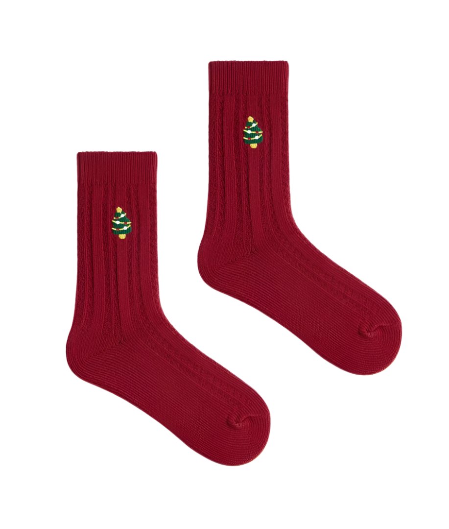 ANKLE SOCKS RED XMAS