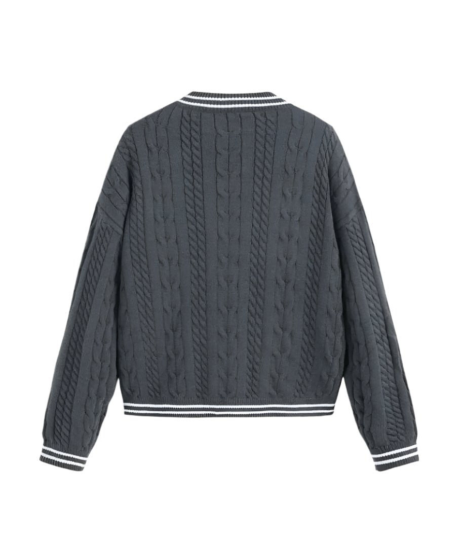 KNIT CARDIGAN GREY