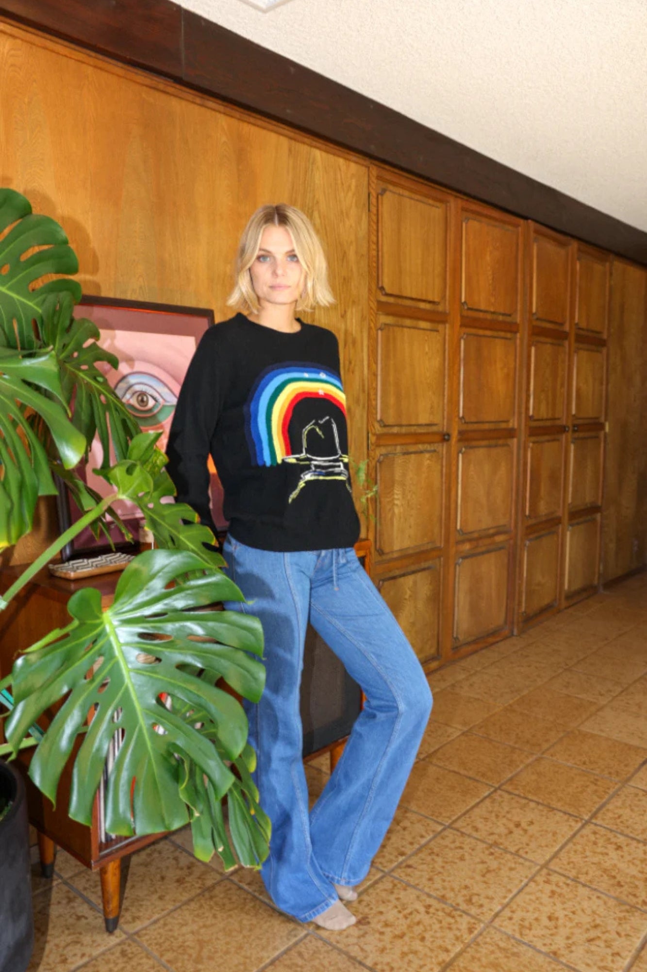 RAINBOW COWBOY CASHMERE SWEATER