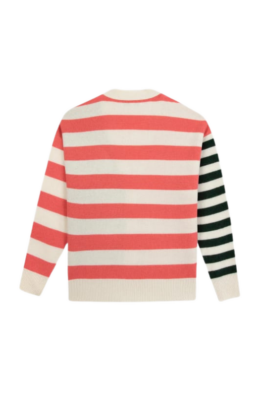 GLIZIERS MINI PATCH COEUR IVORY STRIPES
