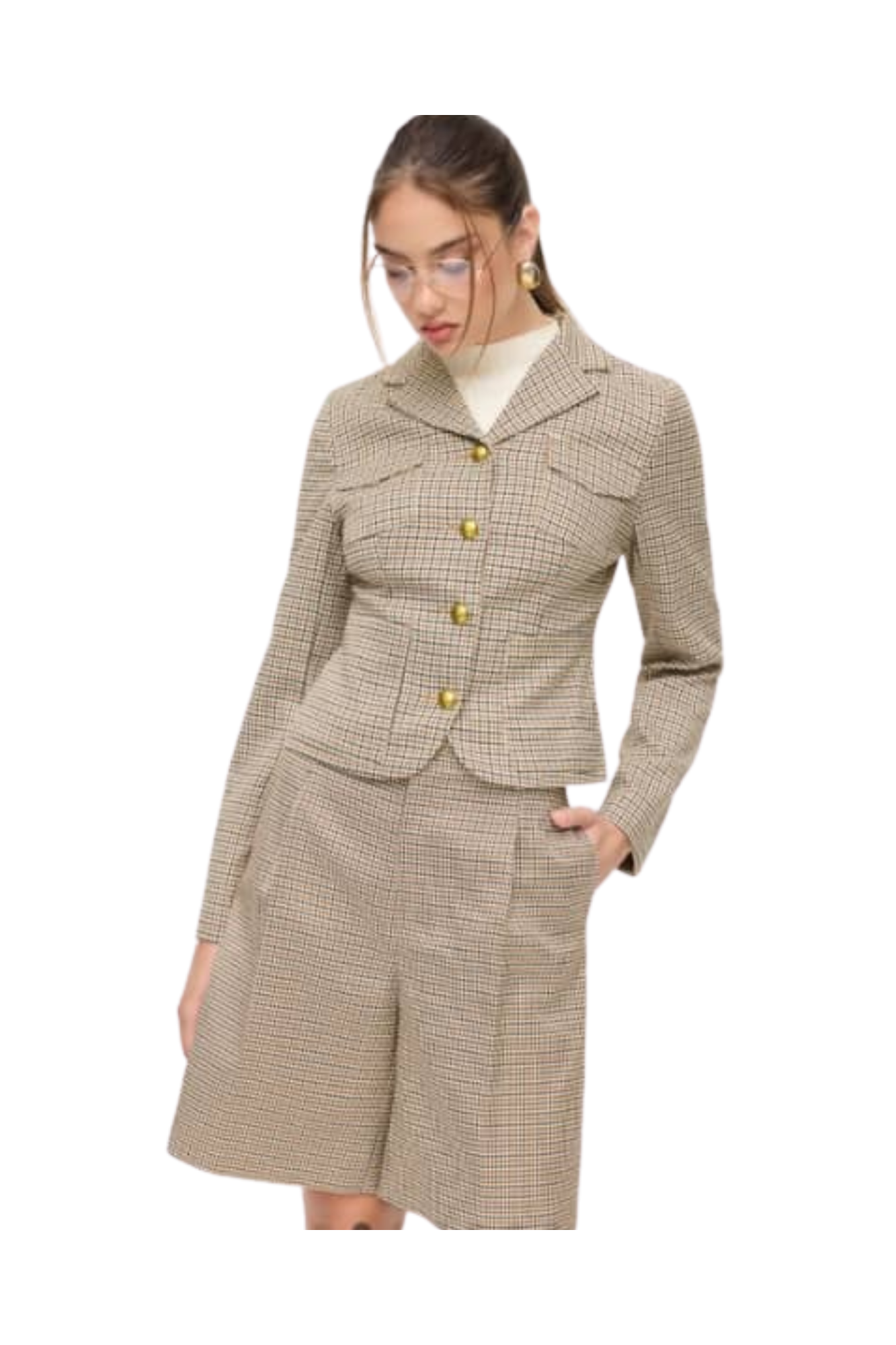 HOUNDSTOOTH BERMUDA SHORTS