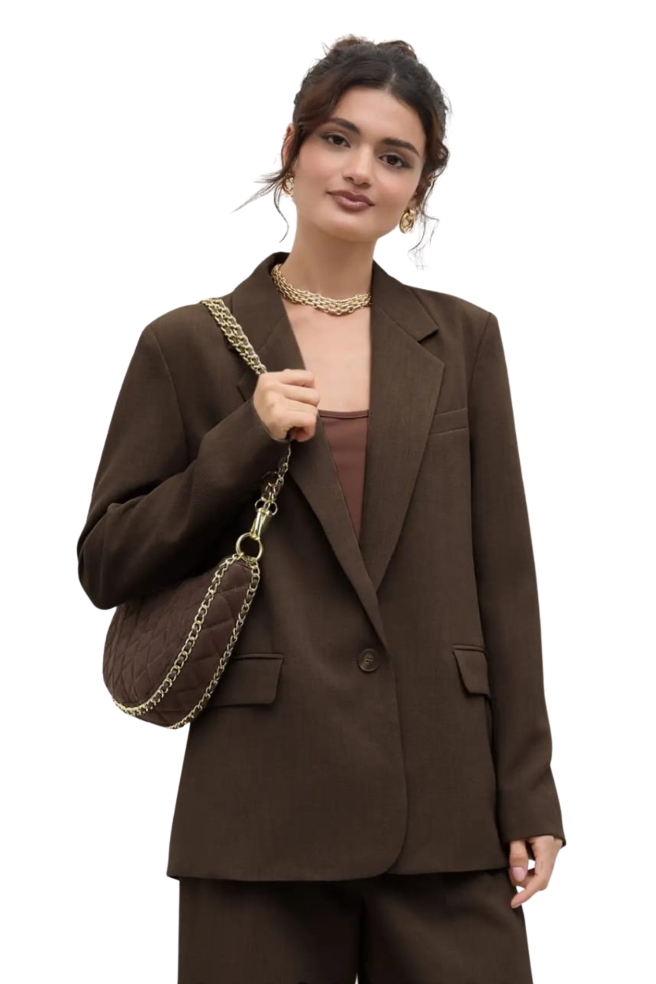 OVERSIZED BROWN BLAZER