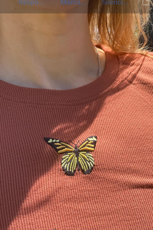 BUTTERFLIES BROWN TEE