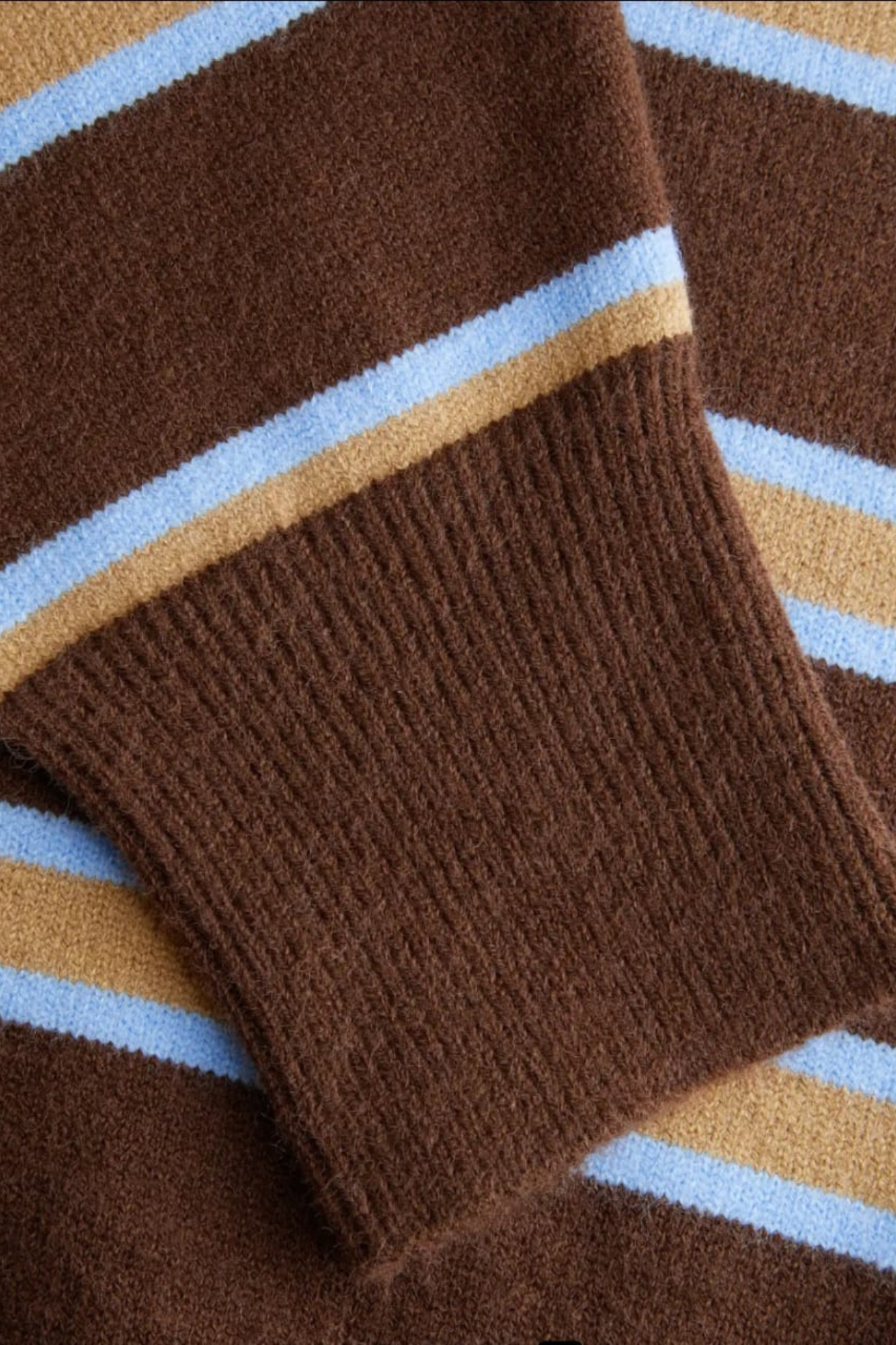 KNIT STRIPE LONG SLEEVE TOP