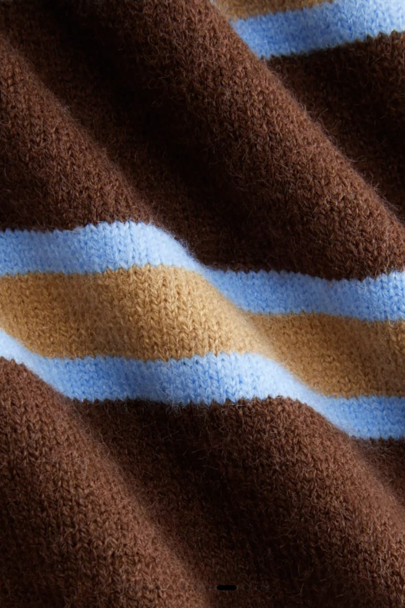 KNIT STRIPE LONG SLEEVE TOP