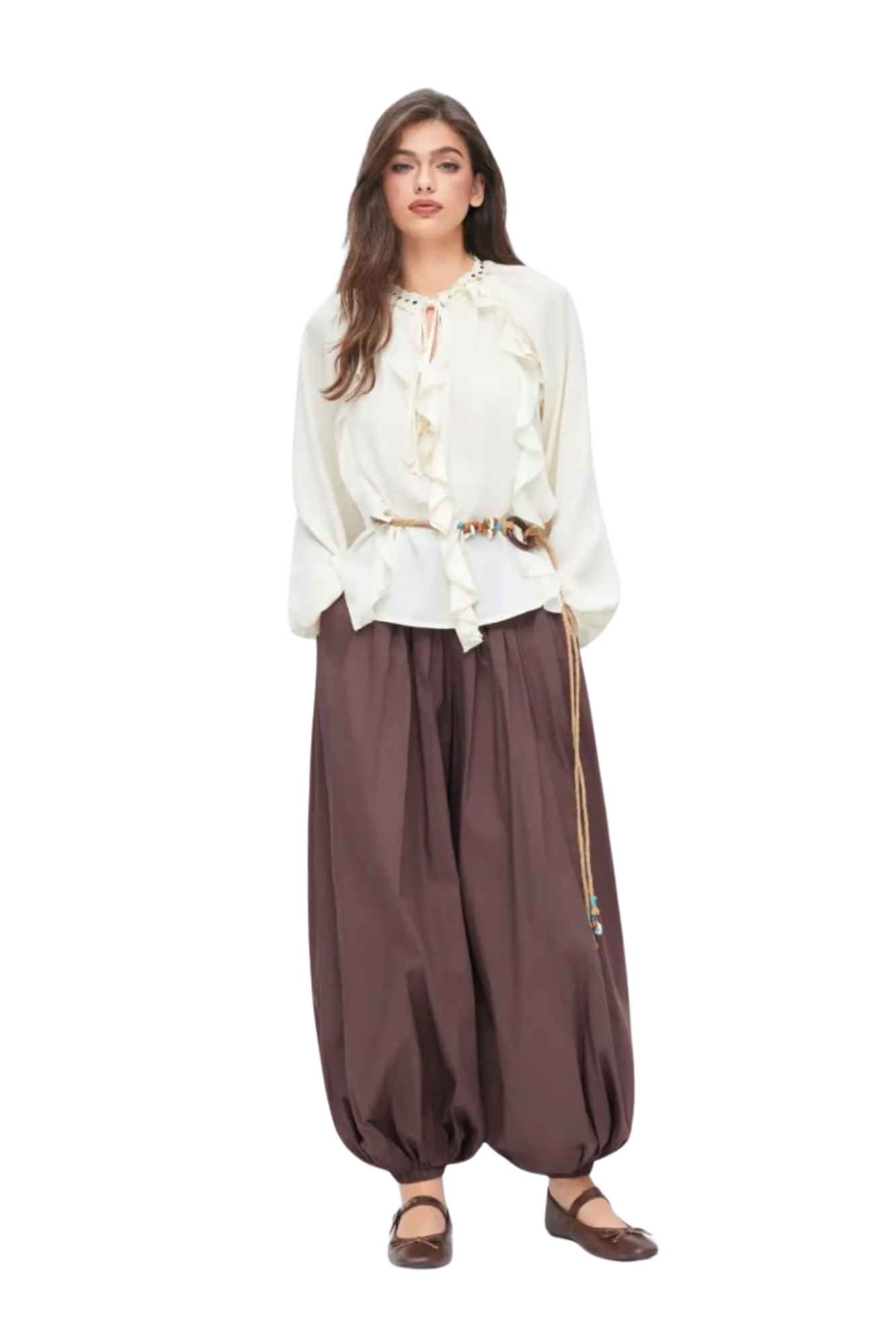 BROWN BALLON PANT