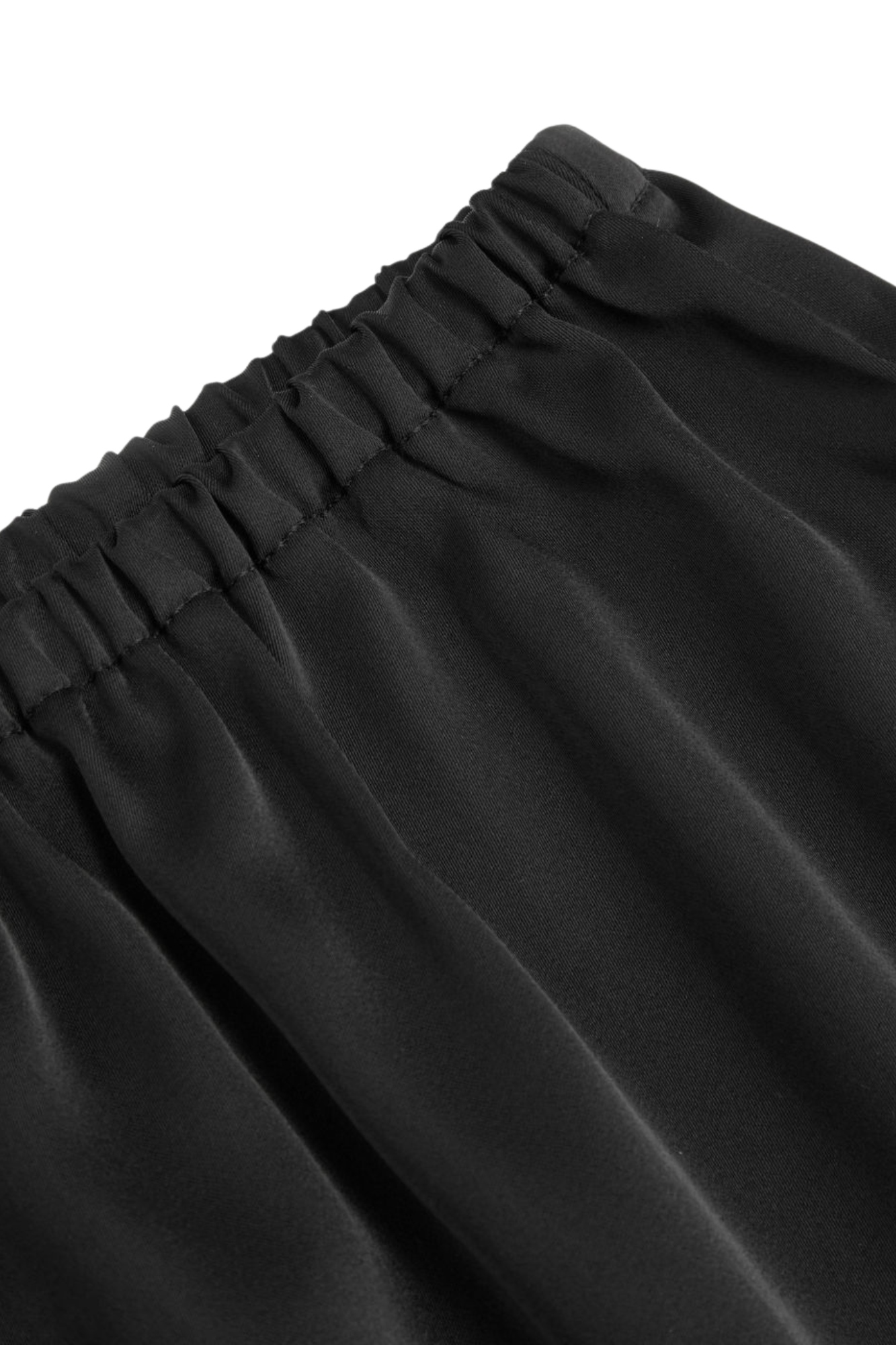 SATIN BLACK ON BLACK SHORTS