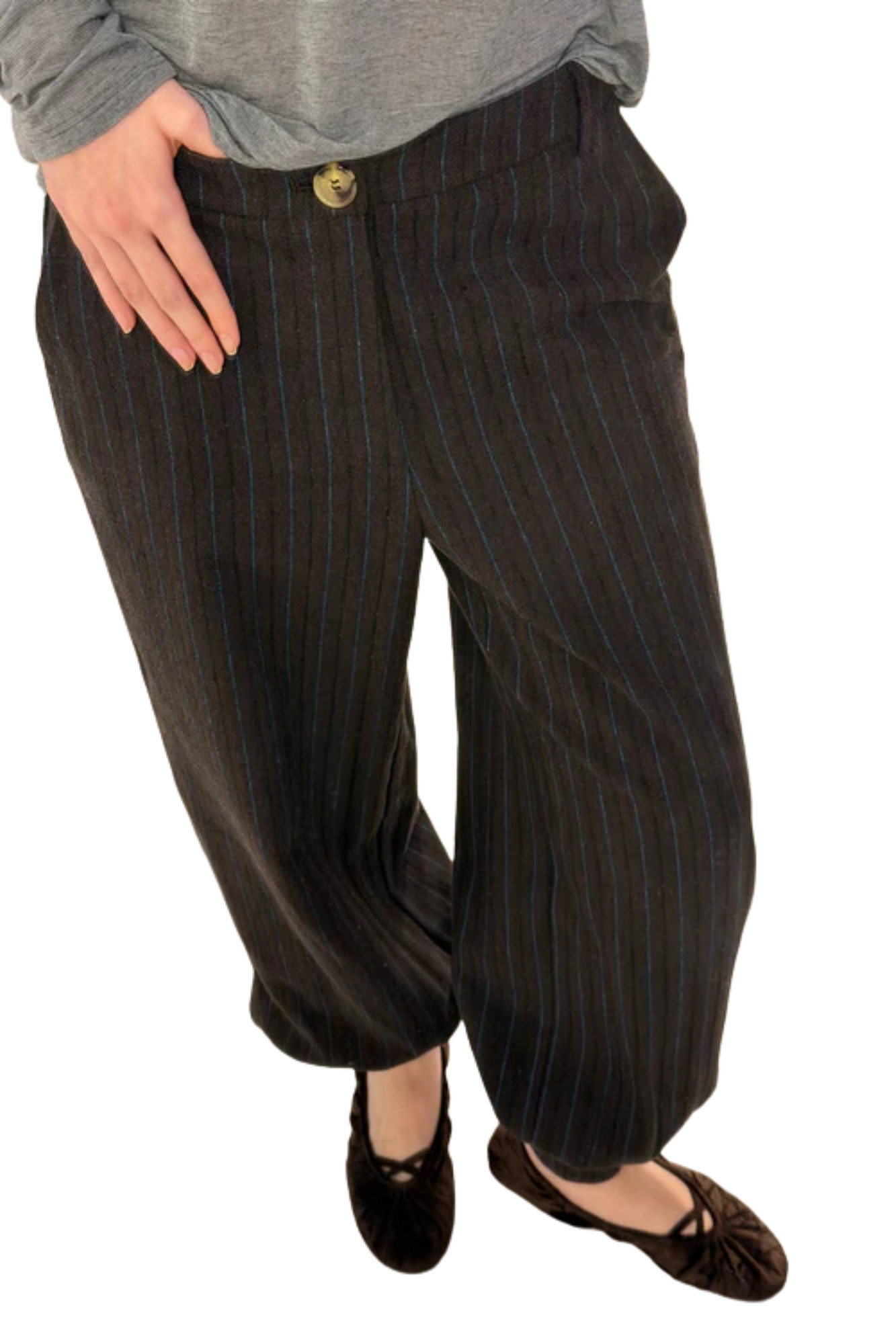 PANTALON BOMBACHO RAYAS/BRILLO