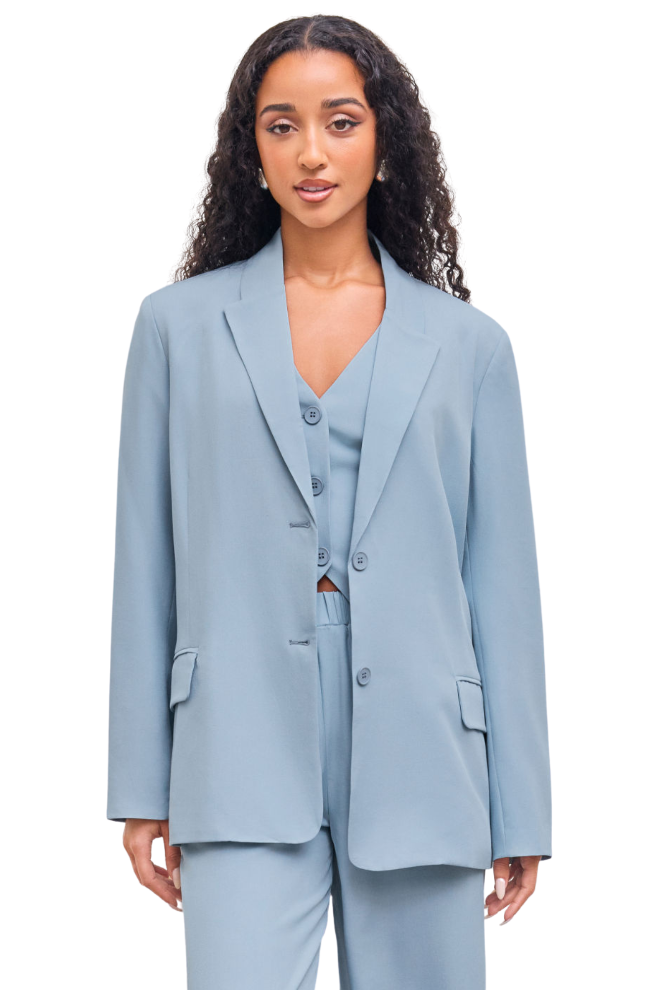 OVERSIZED BABY BLUE BLAZER