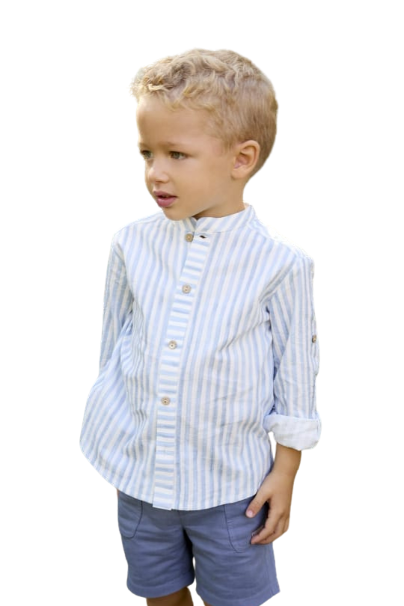 CONJUNTO RAYAS NIÑO SURREY AZUL